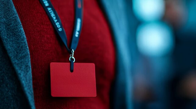 A press pass with the words  All Access  hanging on a lanyard around a journalist s neck