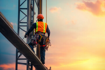 Worker on Scaffolding.