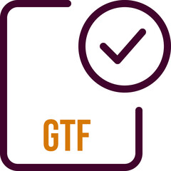 GTF File icon with checked mark