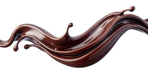 Chocolate splash, isolated on transparent png background