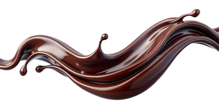 Chocolate splash, isolated on transparent png background