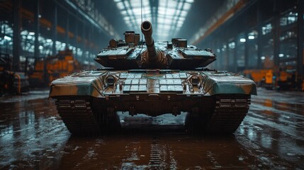 Obraz premium Tank in the Factory