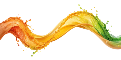 Juice splash, isolated on transparent png background