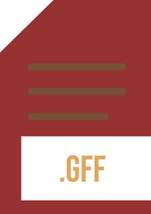 GFF File extension icon minimal colro fill