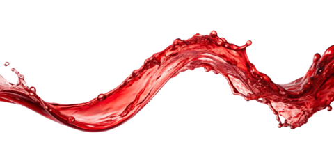 Red splash ,isolated on transparent png background