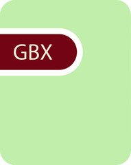GBX File icon black fill and empty for symbol