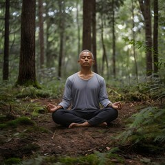 Obraz premium person meditating