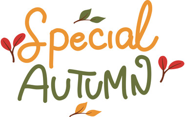 Fototapeta premium Special autumn handrawn lettering