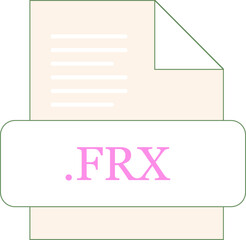 FRX File extension icon fill with minimal colors