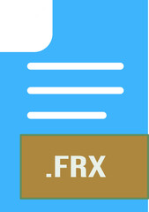 FRX File format icon outline and fill