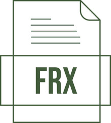 FRX File icon crisp thick outline sharp corners