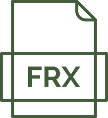 FRX File icon thick outline rounded corners