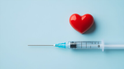 syringe with heart