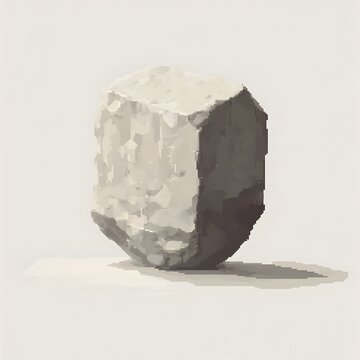 Minimalist Geometric Polygon Frustum in Neutral Studio Backdrop