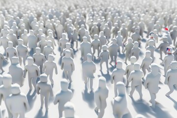 Crowds of people Crowds of people, 3D generated image.