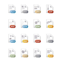 set of different file icon