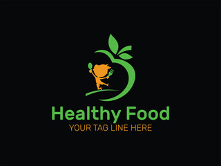 Healthy Food Logo Design, Professional Healthy Food Logo Design for Food and Restaurant Company