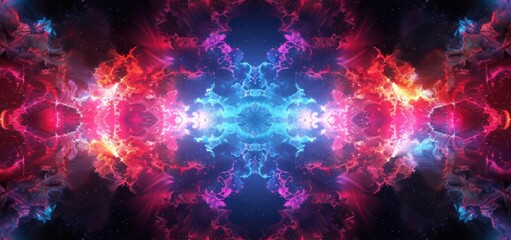 Abstract Space Nebula with Vivid Colors