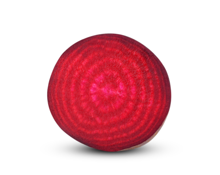 Slice of beetroot isolated on transparent background. PNG