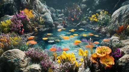 Vibrant Underwater Reef Crystal Clear Waters and Colorful Marine Life in a Stunning Coral Landscape