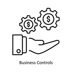 Business Controls Vector outline icon design illustration. information technology symbol on white background EPS 10 File 