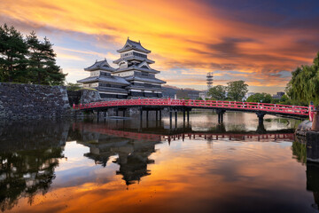 The historic Matsumoto Castle in Matsumoto, Japan