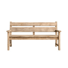 A Rustic Wooden Bench Perfect for Cozy Outdoor Spaces, Crafted from Weathered Timber for Timeless Charm