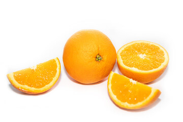 orange fruit isolated on white background