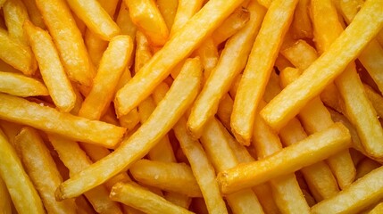 A close up of many french fries