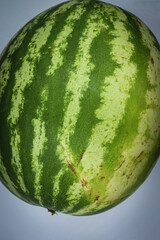 Close-up watermelon on white, isolated background. Selective focus.
