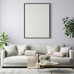 picture identity mockup portfolio couch living sofa canvas comfortable furniture brand contemporary poster apartment floor photo room graphic chair image frame interior mock blank studio