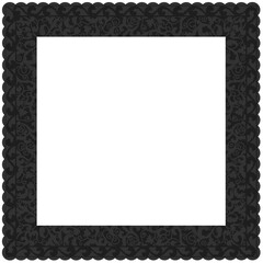 Floral ornamented frame; old style ornate decoration