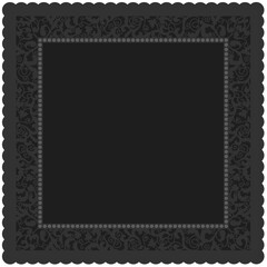 Floral ornamented frame; old style ornate decoration