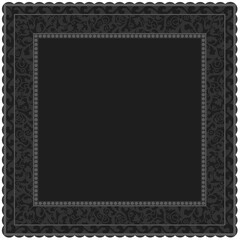 Floral ornamented frame; old style ornate decoration