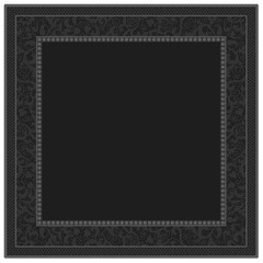 Floral ornamented frame; old style ornate decoration