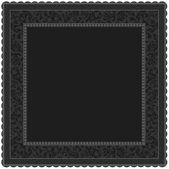 Floral ornamented frame; old style ornate decoration