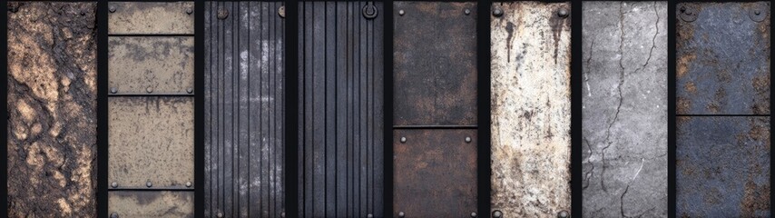 Weathered Rustic Metal Textures, showcasing intricate rust patterns, perfect for a rugged industrial backdrop, offering a minimalist and gritty aesthetic with ample free space.