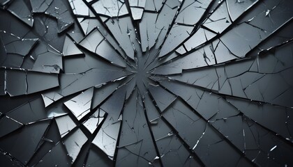 Shattered Glass Broken Impact Point Sharp Edges Thief Window Bullet Hole Background