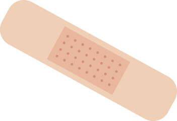 Adhesive bandage illustration, symbolizing first aid and minor wound care.