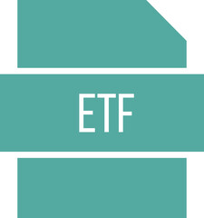 Obraz premium ETF icon crisp corner with transparent center