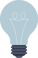 Fototapeta premium A simple illustration of a lightbulb, symbolizing ideas, innovation, and inspiration.