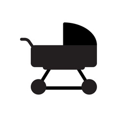 baby stroller icon design vector
