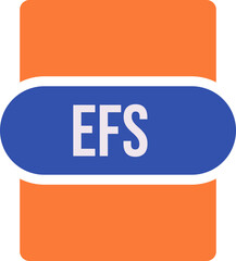 EFS File extension icon rounded and color fill
