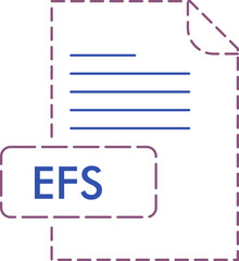 EFS File format icon rounded outline