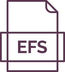 EFS File icon thick outline rounded corners