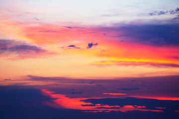 Obraz premium the expressive contrast of the clouds in the sky and sun. The nature and beauty of clouds