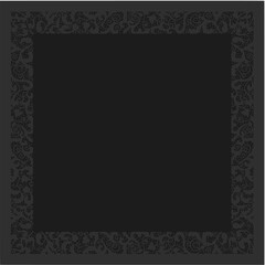 Floral ornamented frame; old style ornate decoration