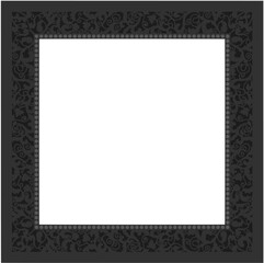 Floral ornamented frame; old style ornate decoration