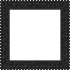 Obraz premium Floral ornamented frame; old style ornate decoration
