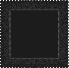 Floral ornamented frame; old style ornate decoration